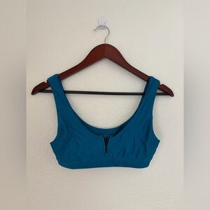 Stone Fox Swim Teal Zippered Top